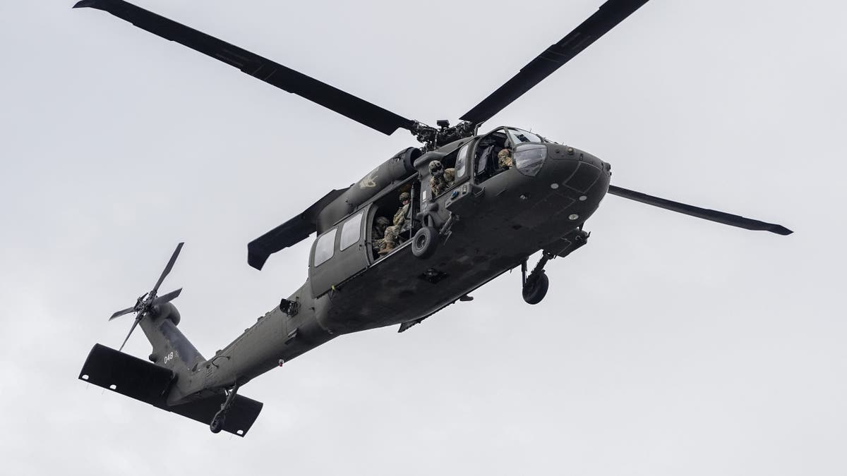 Fort Bragg's US Army Blackhawk makes a demonstration