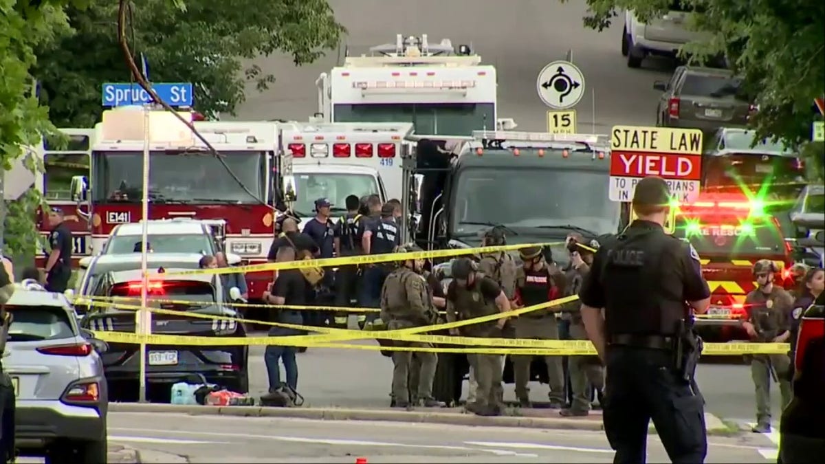 Boulder's police recorded an area near the crime site.
