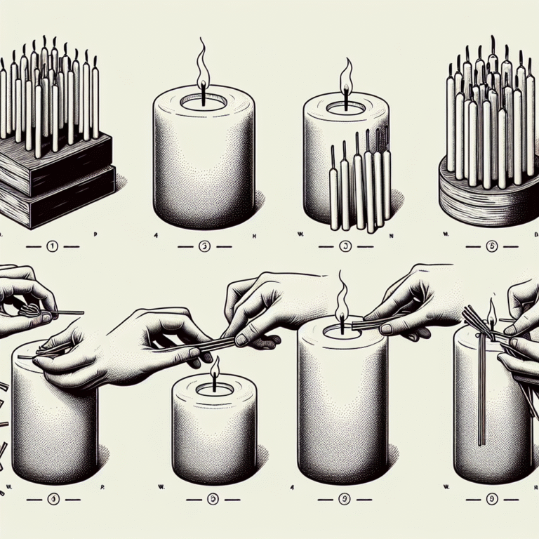 passo a passo para posicionar pavios em velas