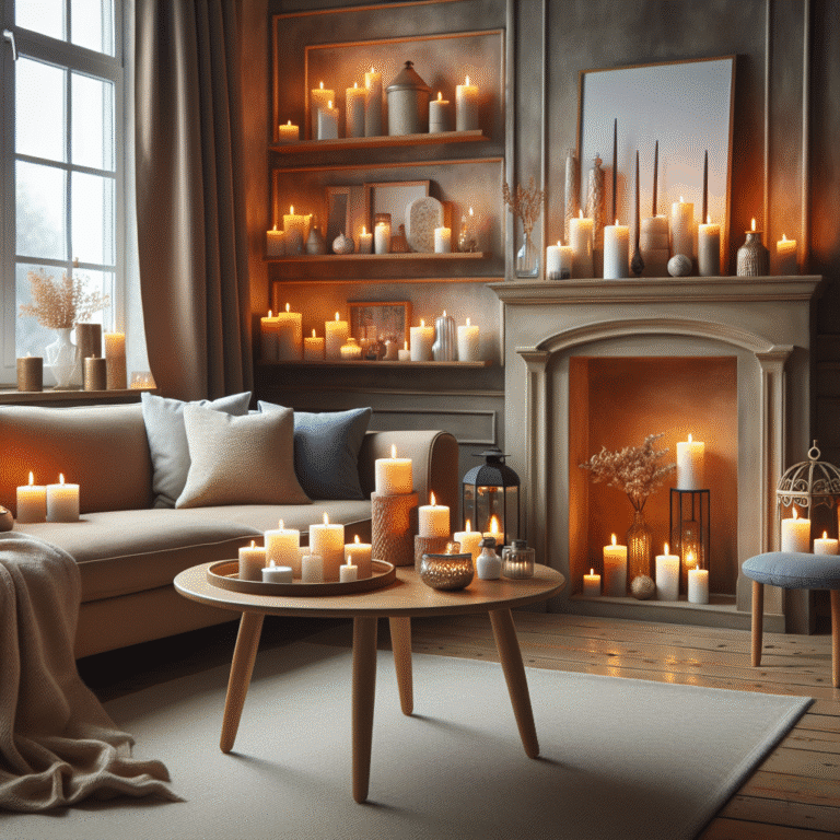 velas decorativas para sala de estar: ideias criativas para um ambiente aconchegante