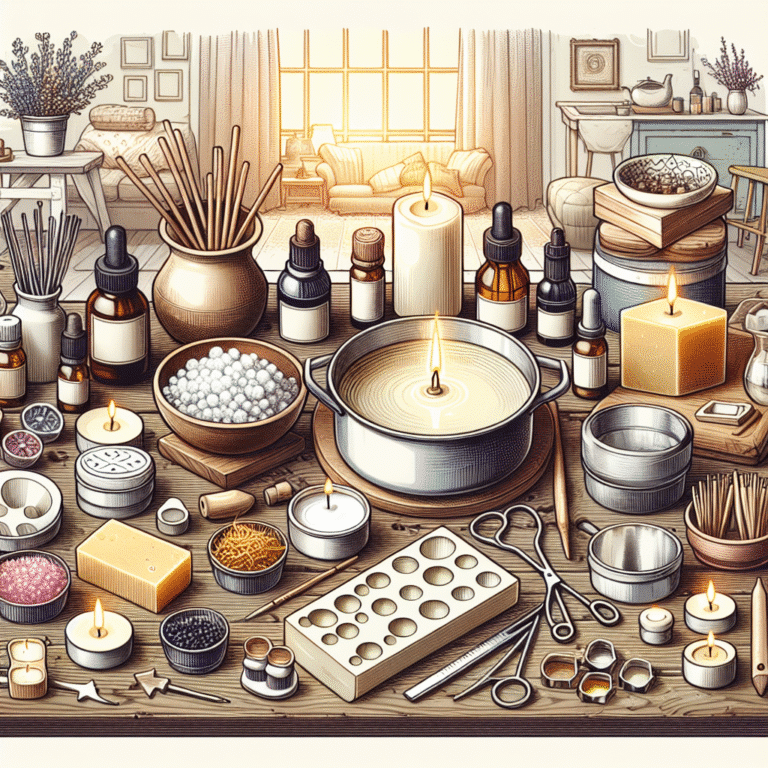 materiais essenciais para fazer velas caseiras