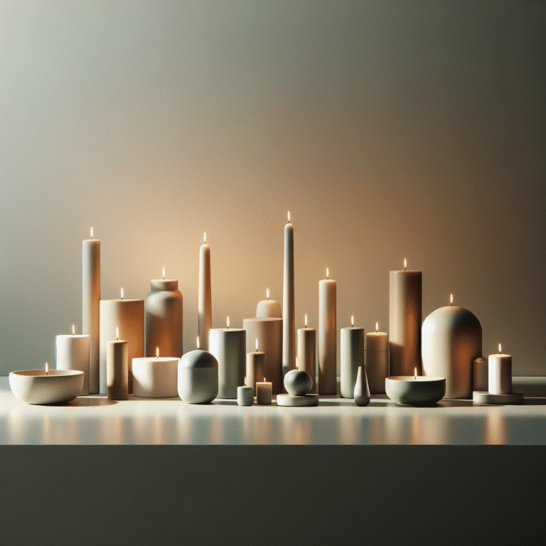 velas minimalistas para decoração: o charme do simples
