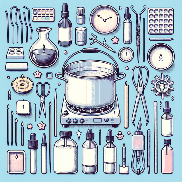 utensílios para velas de gel