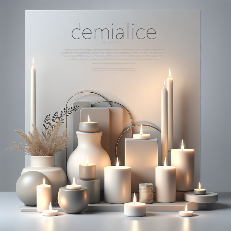 velas minimalistas para decoração: elegância em simplicidade