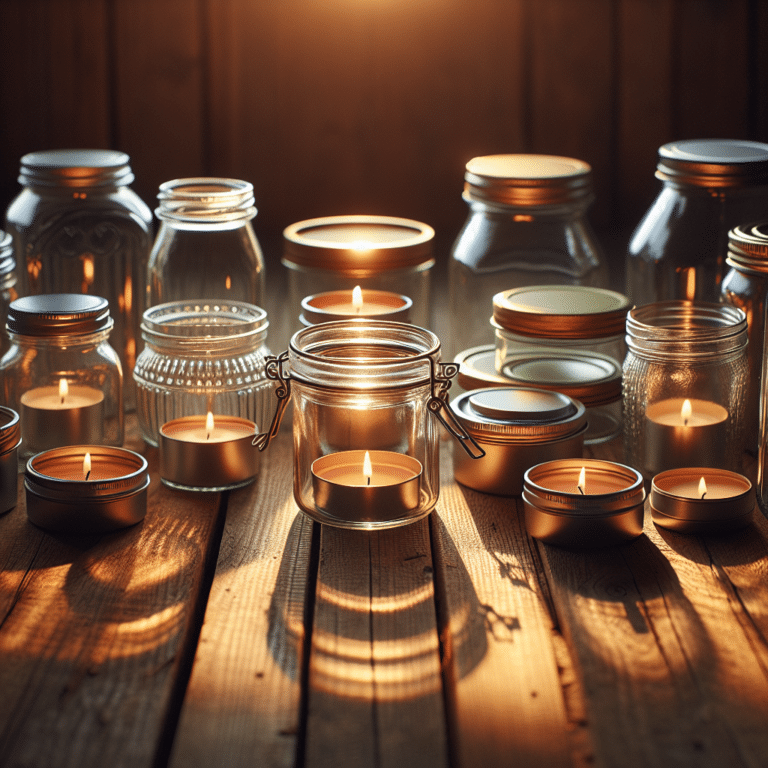 recipientes reutilizáveis para velas