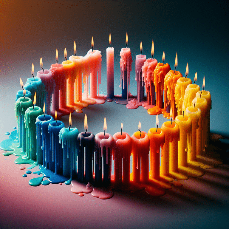 cores e pigmentos para velas