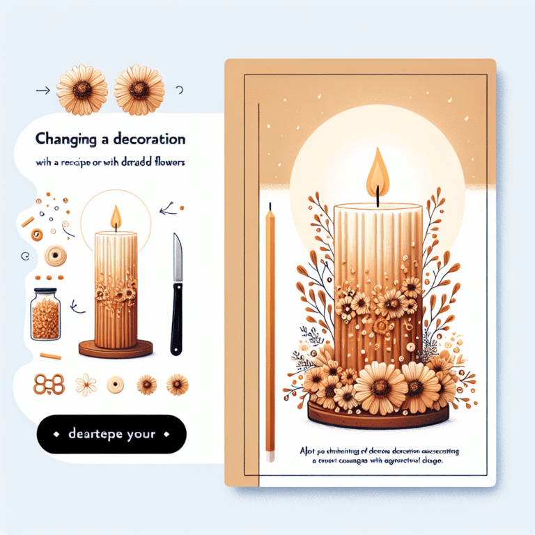 Mude a decoração com receita de vela decorativa com flores secas