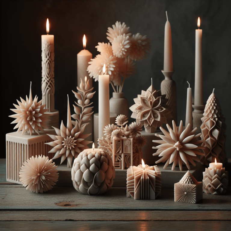 explorando formas criativas em velas decorativas